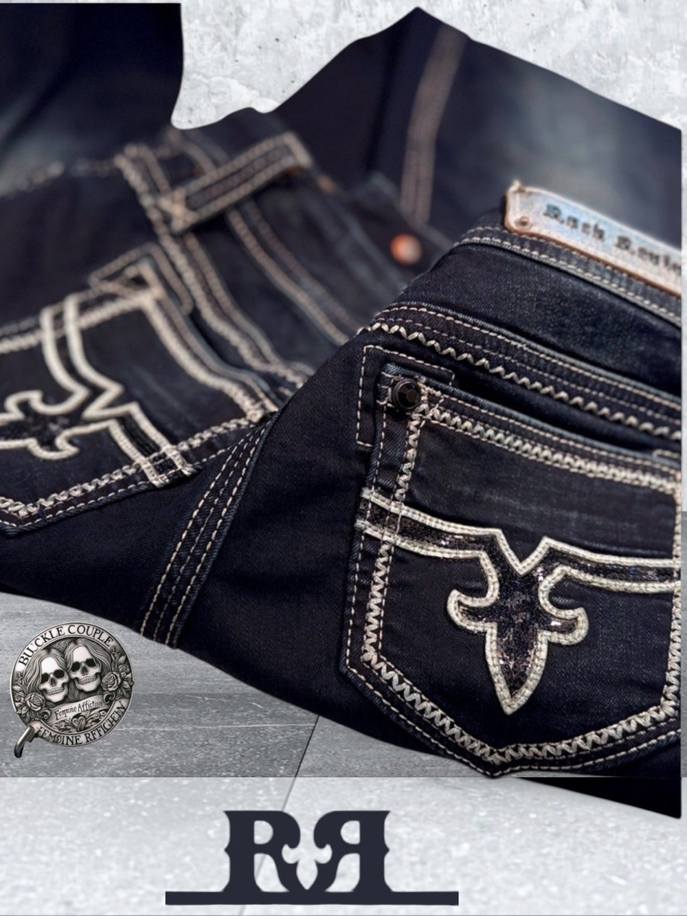 Rock Revival Jacklyn Exclusive Sequins Pockets Women’s Jean Size 30x32